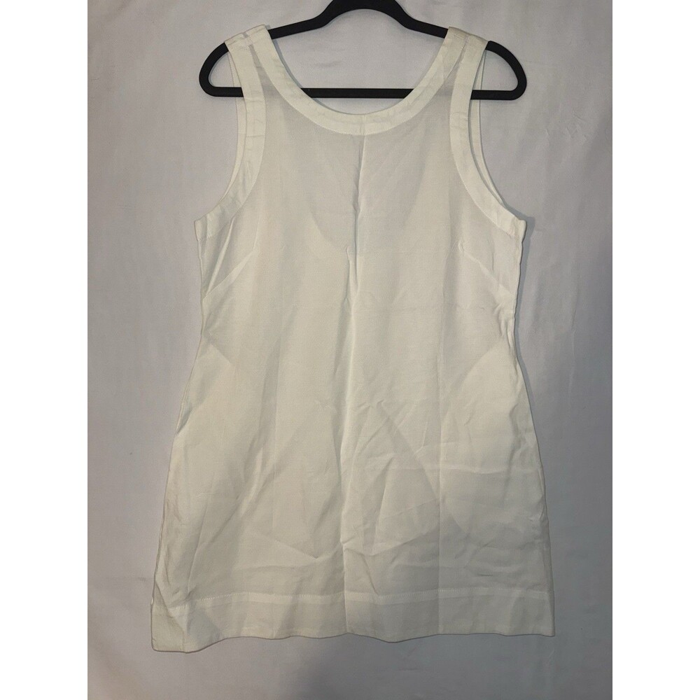Ivory Womens Shift Dress Low Back Pockets Size S